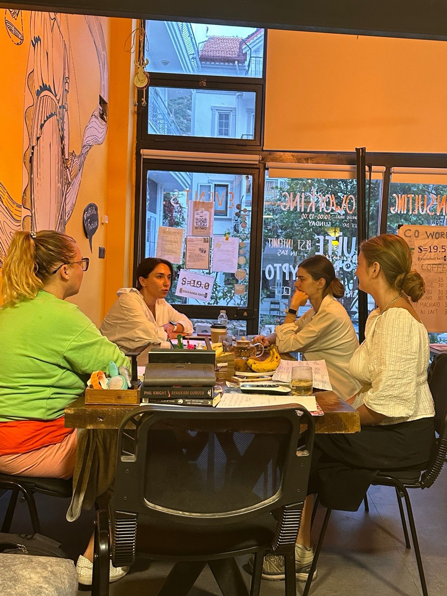 Daytime coworking session inside the hub